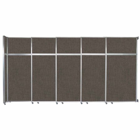 Versare Operable Wall Sliding Room Divider 15'7" x 8'5-1/4" Mocha Fabric 1070281